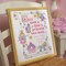 Counted Cross Stitch Birth Record Kit – 10×13 Inch “Princess” Pink Nursery Embroidery Set with Threads, Needle & Instructions